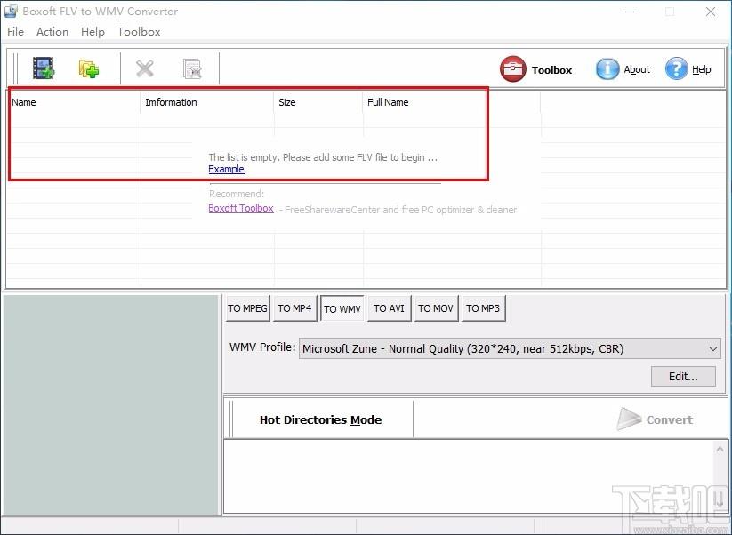 Boxoft Free FLV to WMV Converter下载,FLV到WMV转换器